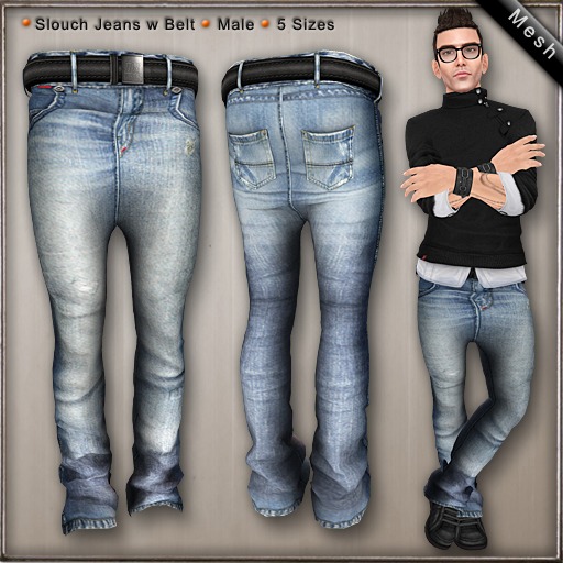 DN Mesh (M): Slouch w Belt [DEMO]