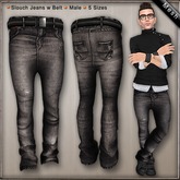 DN Mesh (M): Slouch w Belt - Bleach