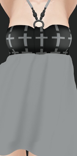 .S&C. Svarthvitt Top - Cross