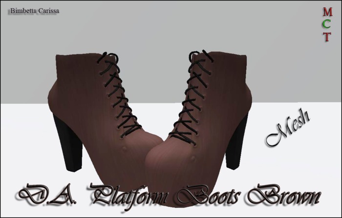 D.A. Platform Boots Brown
