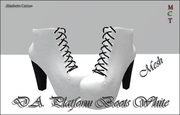 D.A. Platform Boots White