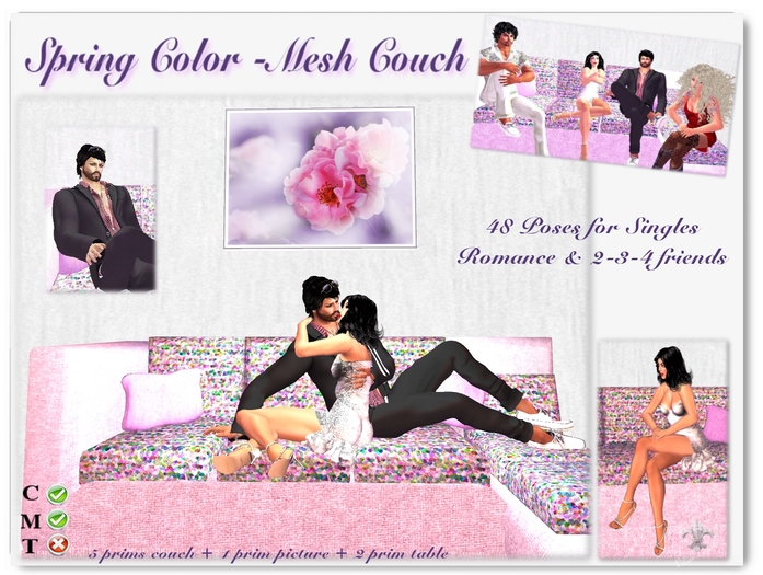 Spring Color Mesh-CouchSingle/Romance/2-3-4 Friends 