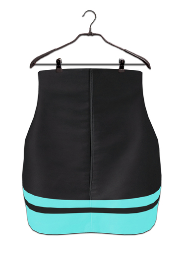 *Ninia* Color Block Skirt (Aqua)