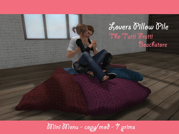 The Naughty Seashell: Lovers Pillow Pile (Mini Menu)