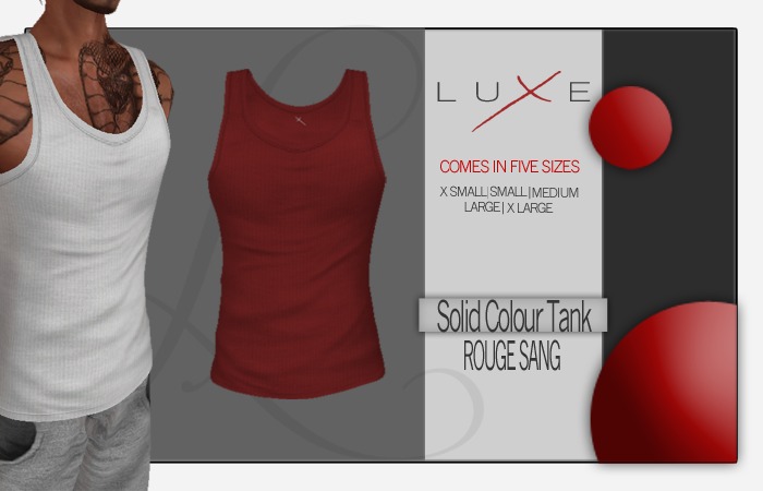-LUXE- Wife Beater - Rouge Sang