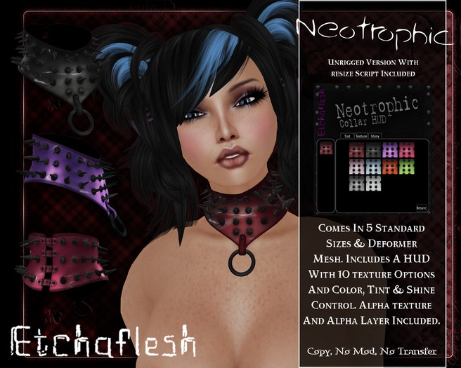 [Etchaflesh] Wench Neotrophic Collar W/ HUD