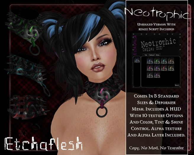 [Etchaflesh] Cyber Neotrophic Collar W/ HUD