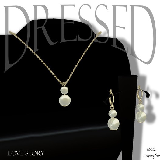 ::DBL:: Love Story Simple Pearl Jewerly Set