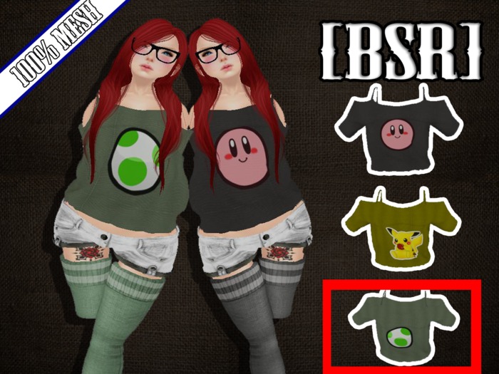 Ladies- CutOut Tee Yoshi [BSR]