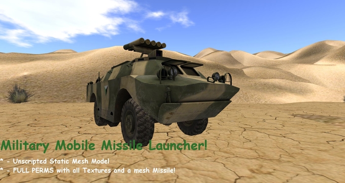 Military Mobile Missile Launcher (61 prims)