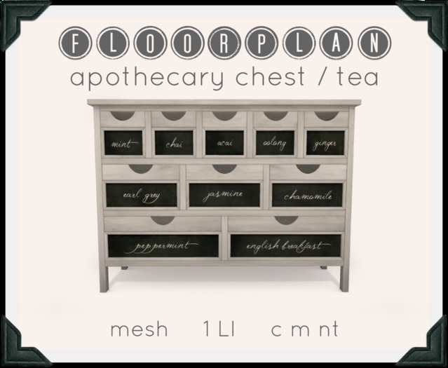 floorplan. apothecary chest / tea [ boxed ]