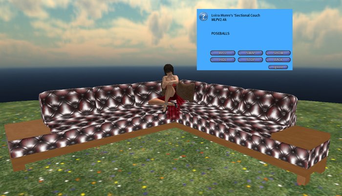 Sectional Couch -  brown leather 