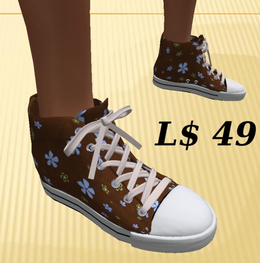 ...Sneakers brown/flowers...