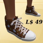 ...Sneakers brown/flowers...