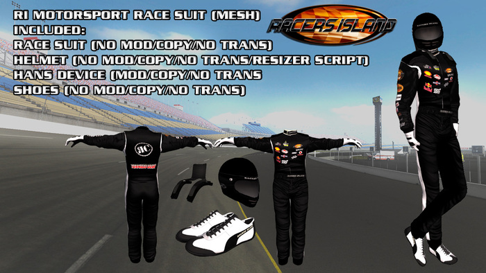 RI MotorSport Mesh Suit White