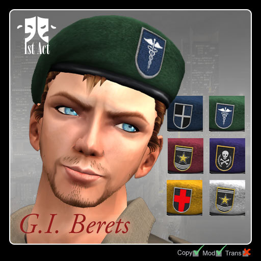 [1A] G.I Berets - earthtones