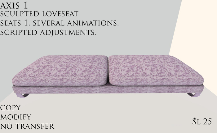 Creamy Pink Vines Loveseat