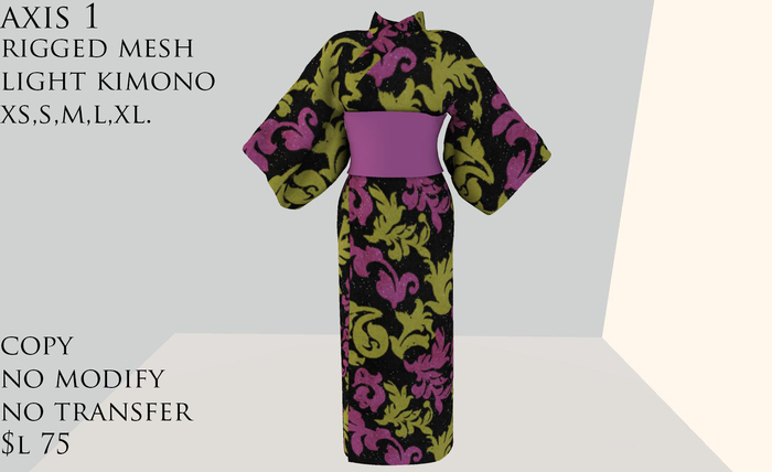 Midsaturated Gaudy Mesh Kimono