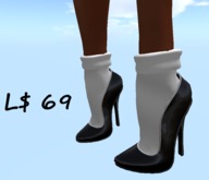 ...Black Stiletto/white socks...