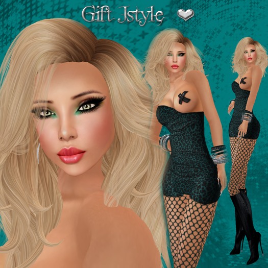 GIFT SEXY DRESS LEOPARD BLUE+BOOTS+JEWELRY+LEGGINS+SKIN+SHAPE