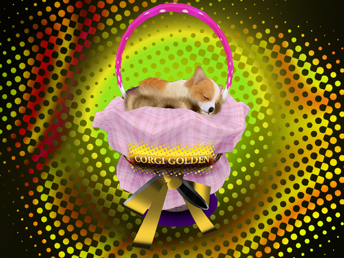 CORGI GOLDEN BASKET