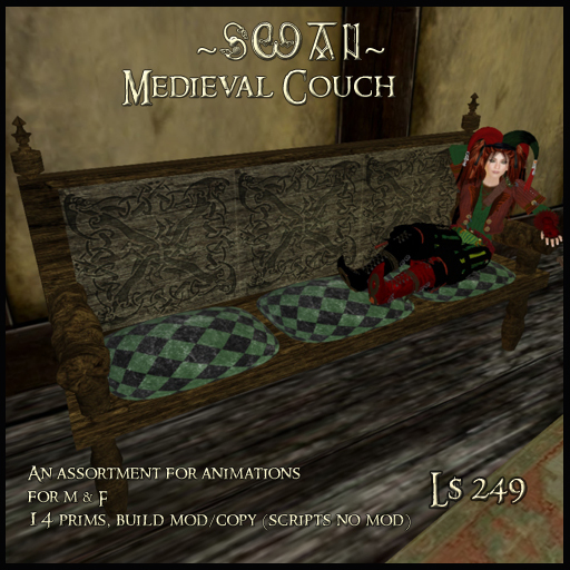 ~SWAN~ Medieval Couch (Boxed)