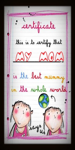 certificate mom