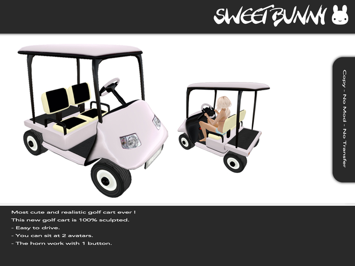 Sweet Bunny - Golf Cart