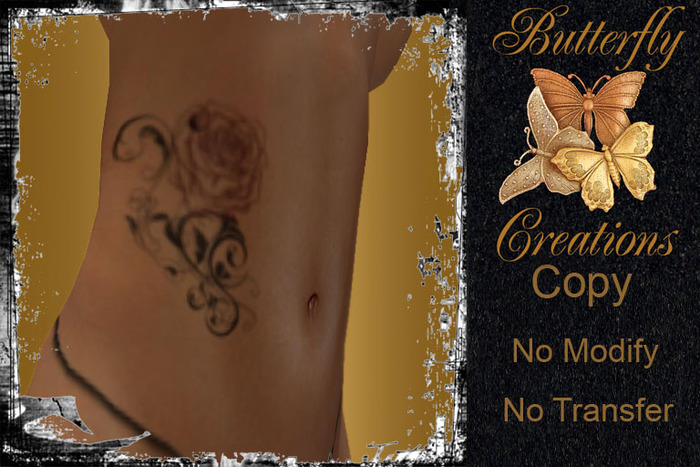!DnL Designs Colored rose tummy tat2