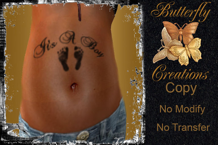 **TATTOO-Its a boy tummy tattoo