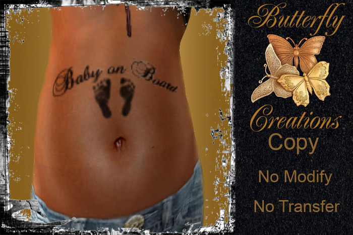 **TATTOO tat2-Baby On Board Tummy Tattoo