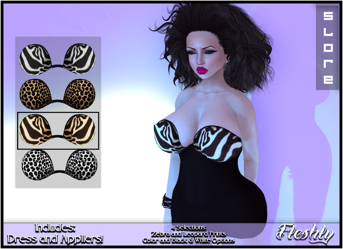 -Slore- Fleshly Dresss in Zebra