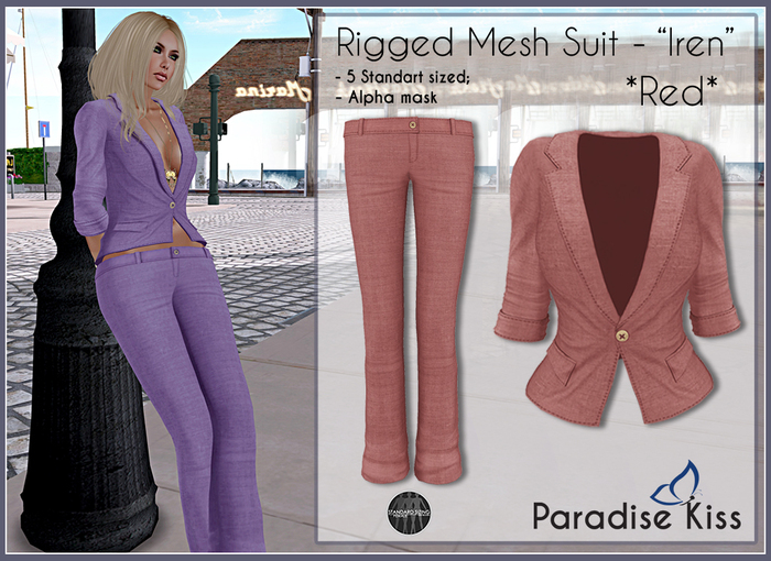{Paradise Kiss} Iren Suit-Red (Rigged Mesh)