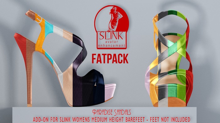 [MESH] Belgravia - Paradise Sandals - Fatpack