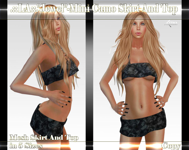 DEMO.::LA::."Jewel"Mini Camo Skirt And Top
