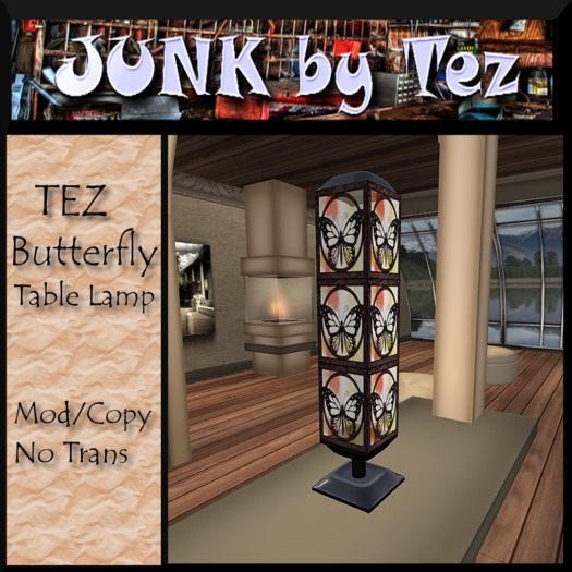 JUNK by Tez Butterfly Table Lamp