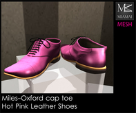 Miamai_Miles-Oxford Cap Toe_Hot Pink brown soles