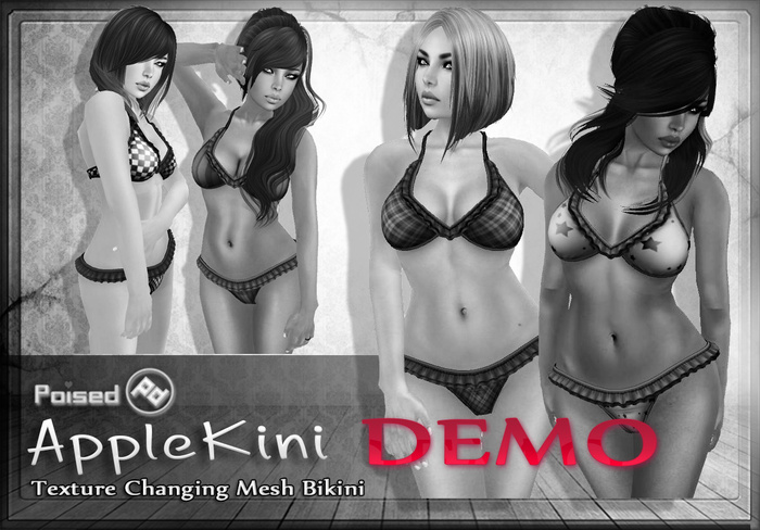 ::Poised :: AppleKini - Mesh Bikini - DEMO - Texture Hud
