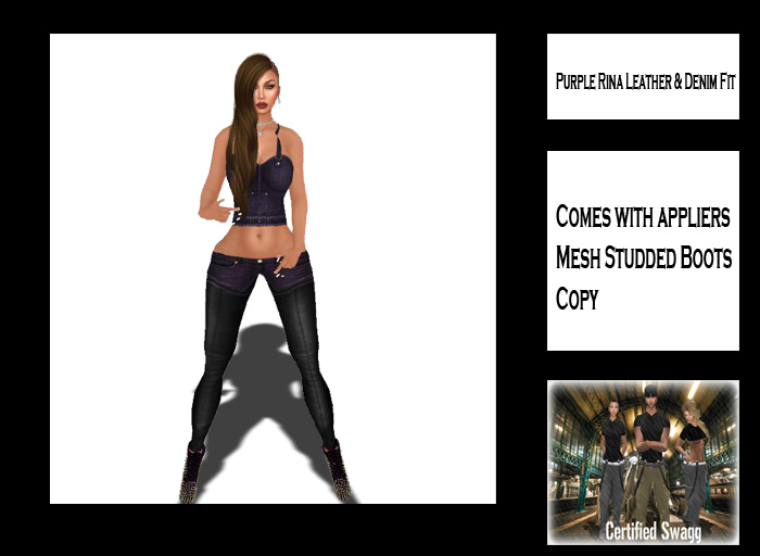 C.S Purple Rina Denim & Leather Fit