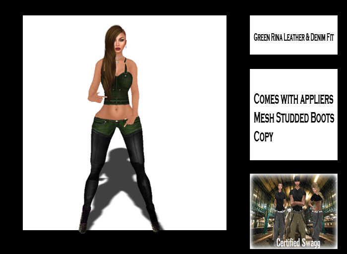 C.S Green Rina Denim & Leather Fit