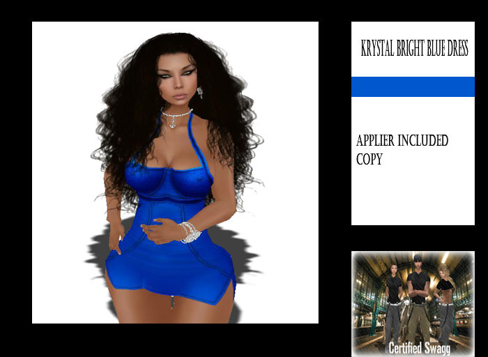C.S. Krystal Bright Blue Dress