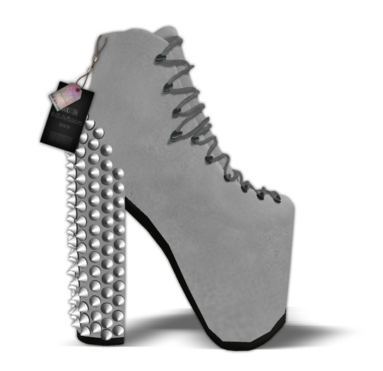 RaMa RoWanberry - Hellbound Platform Boot White - Spikes