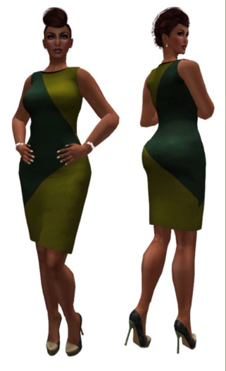 Colorblocked Mesh Dress Purples bagged