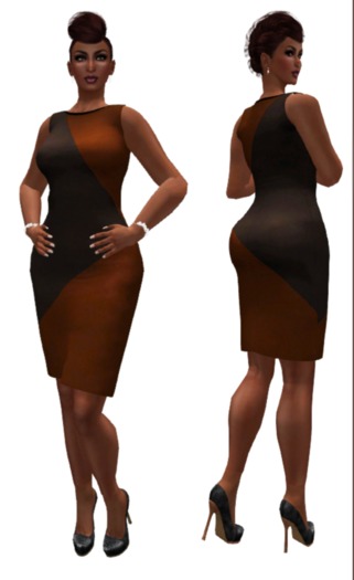 Colorblocked Mesh Dress Purples bagged