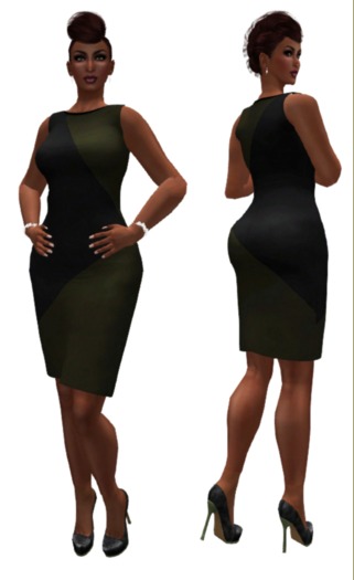 Colorblocked Mesh Dress Purples bagged