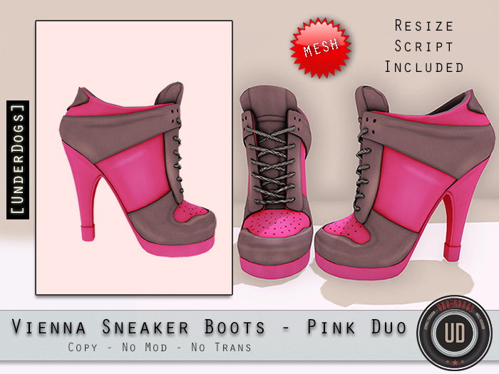 [UD] - Vienna Boots - Pink Duo - Mesh (Bag)