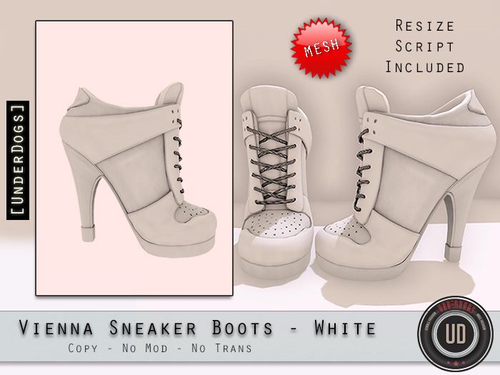 [UnderDogs] - Vienna Boots - White - Mesh