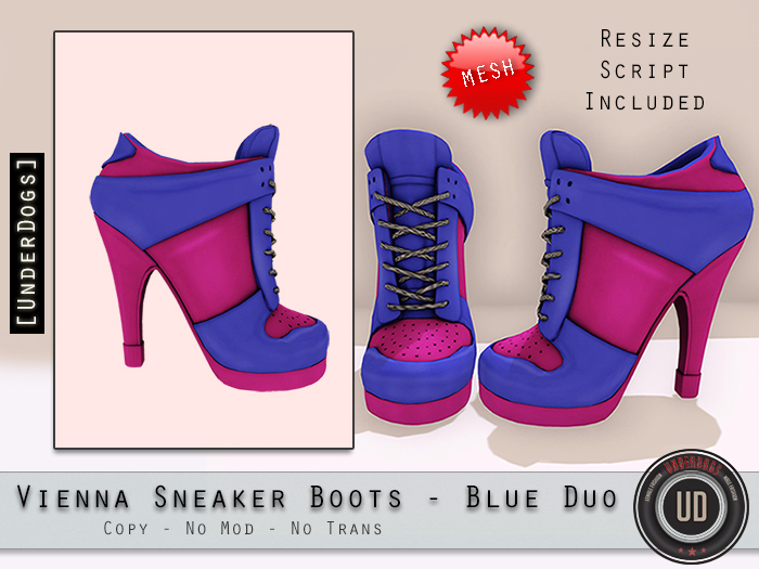 [UnderDogs] - Vienna Boots - Blue Duo - Mesh 