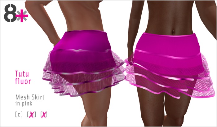 8+ // Ruffled Tutu Fluor Pink