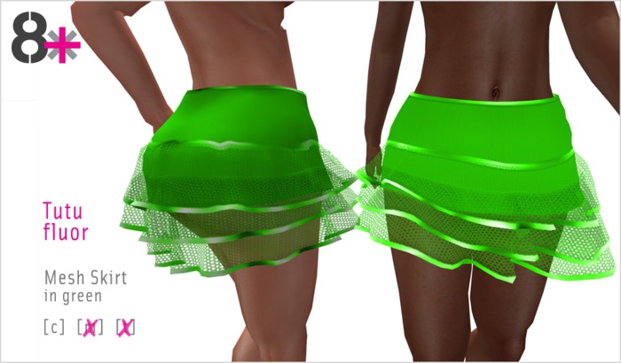 8+ // Ruffled Tutu Fluor Green